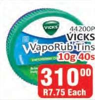 VICKS VapoRub Tins