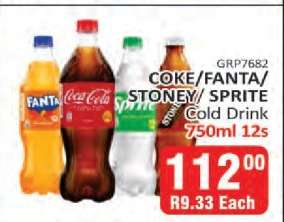 COKE/FANTA/STONEY/SPRITE Cold Drink