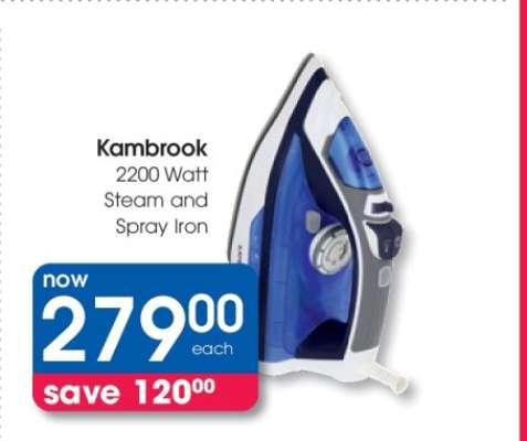 Kambrook 2200 Watt Steam and Spray Iron