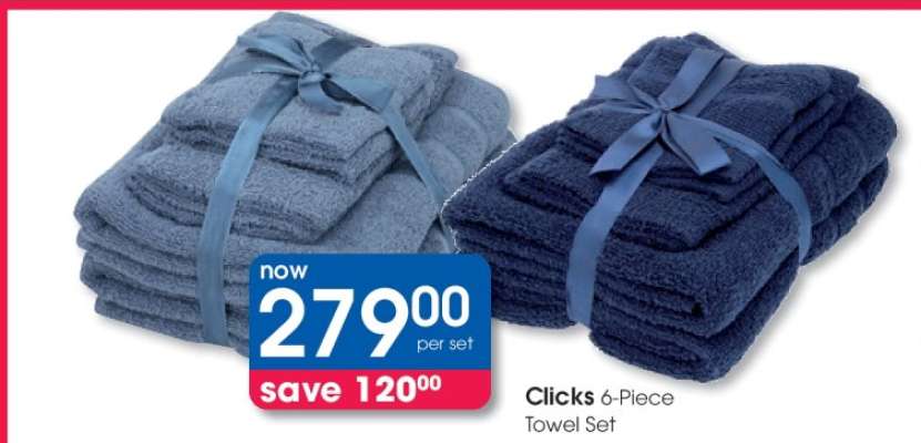 Clicks 6-Piece Towel Set