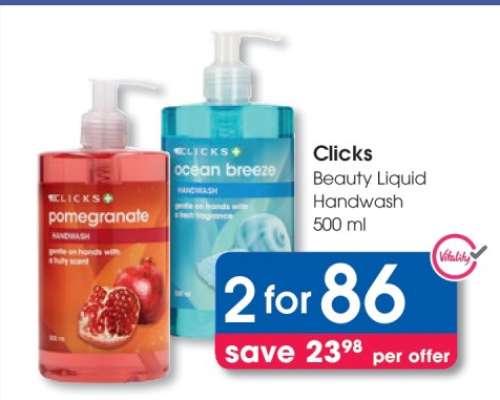 Clicks Beauty Liquid Handwash 500 ml
