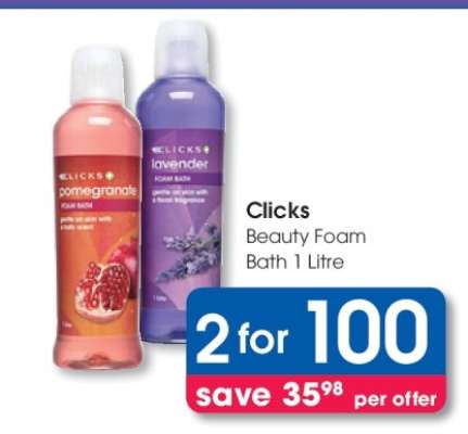 Clicks Beauty Foam Bath 1 Litre