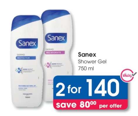 Sanex Shower Gel 750 ml