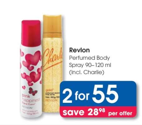 Revlon Perfumed Body Spray 90–120 ml (Incl. Charlie)
