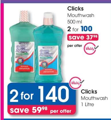 Clicks Mouthwash 500 ml