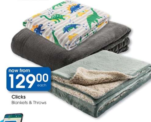 Clicks Blankets & Throws