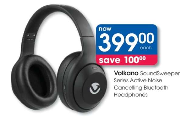 Volkano SoundSweeper Series Active Noise Cancelling Bluetooth Headphones