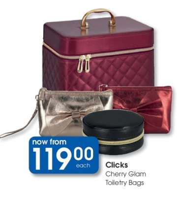 Clicks Cherry Glam Toiletry Bags