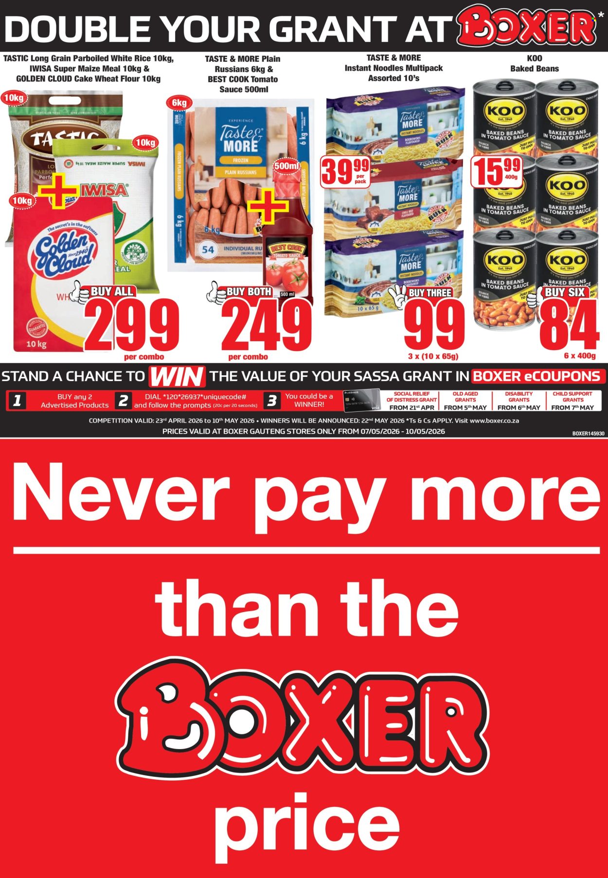Boxer specials - 07/05/2026 - 10/05/2026. Page 1