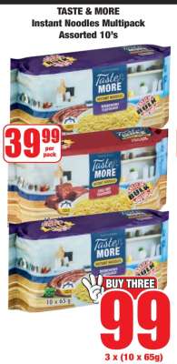 TASTE & MORE Instant Noodles Multipack Assorted 10's
