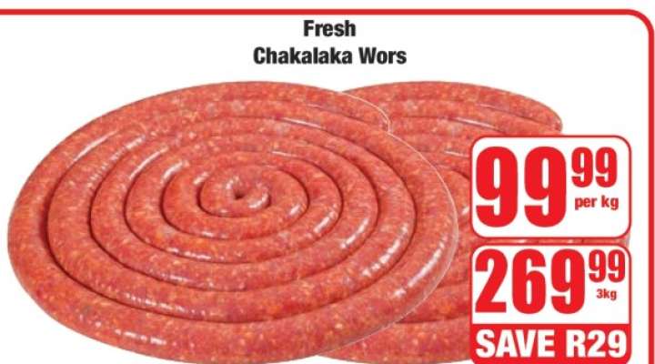 Fresh Chakalaka Wors