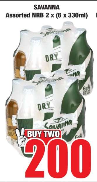 SAVANNA ASSORTED NRB 2 X (6 X 330ML)