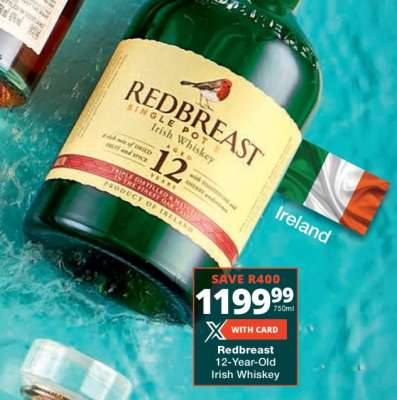 Redbreast 12-Year-Old Irish Whiskey