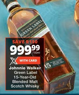 Johnnie Walker Green Label 15-Year-Old Blended Malt Scotch Whisky