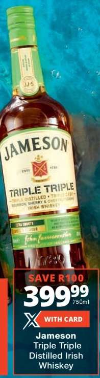 Jameson Triple Triple Distilled Irish Whiskey