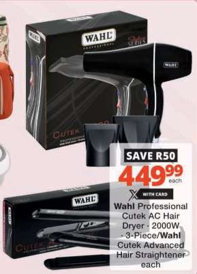 Wahl Professional Cutek AC Hair Dryer / Wahl Cutek Advanced Hair Straightener