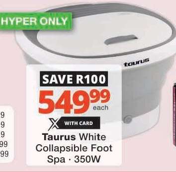Taurus White Collapsible Foot Spa