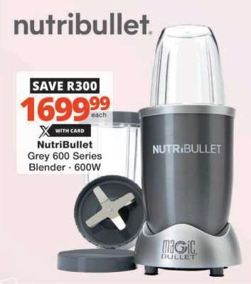 NutriBullet Grey 600 Series Blender - 600W