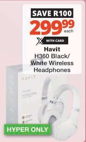 Havit H360 Black/White Wireless Headphones
