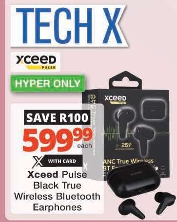 Xceed Pulse Black True Wireless Bluetooth Earphones