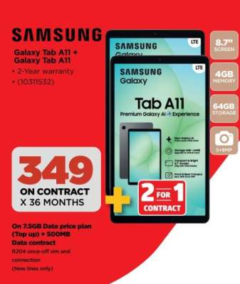 Samsung Galaxy Tab A11 + Galaxy Tab A11