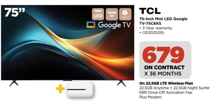 TCL 75-Inch Mini LED Google TV-75C6KS