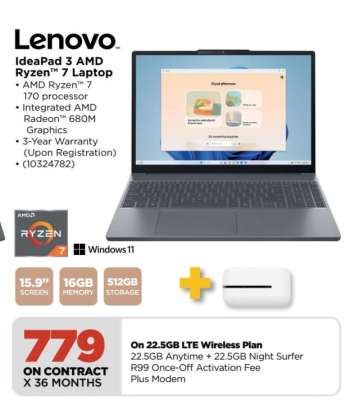 Lenovo IdeaPad 3 AMD Ryzen 7 Laptop