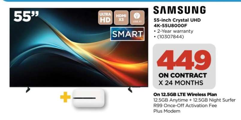 Samsung 55-inch Crystal UHD 4K-55U8000F
