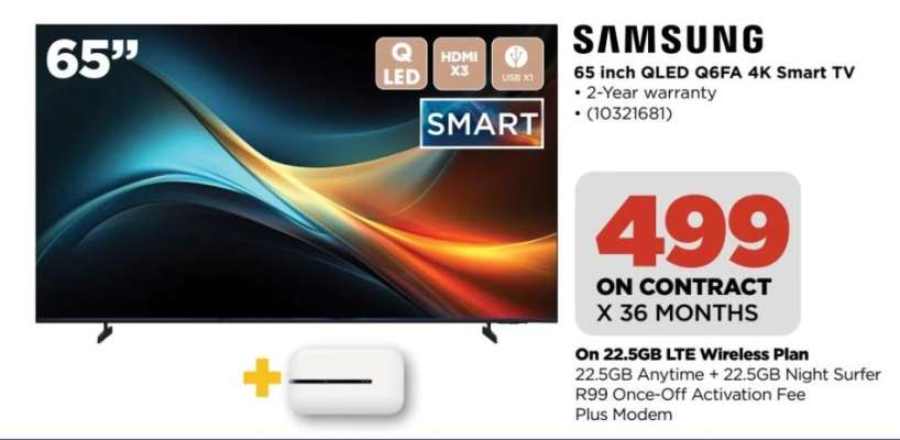 Samsung 65 inch QLED Q6FA 4K Smart TV