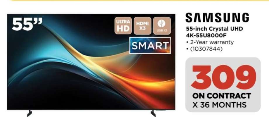 Samsung 55-inch Crystal UHD 4K-55U8000F