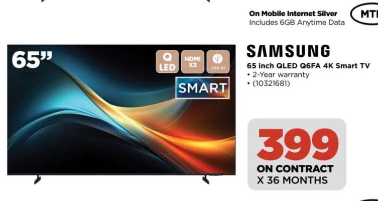 Samsung 65 inch QLED Q6FA 4K Smart TV