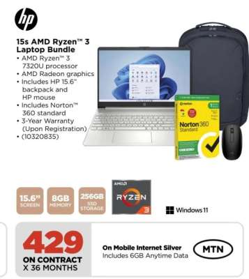 15s AMD Ryzen™ 3 Laptop Bundle