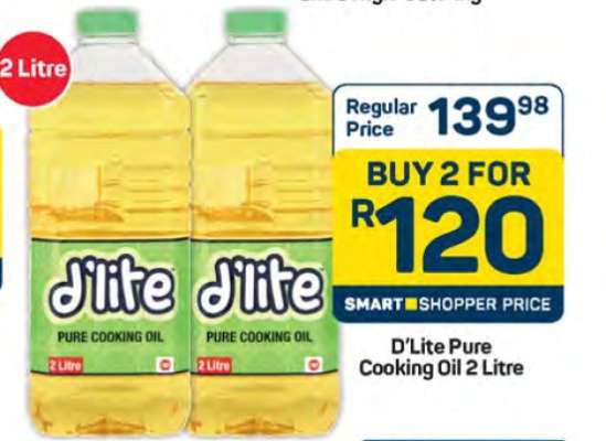 D'Lite Pure Cooking Oil 2 Litre