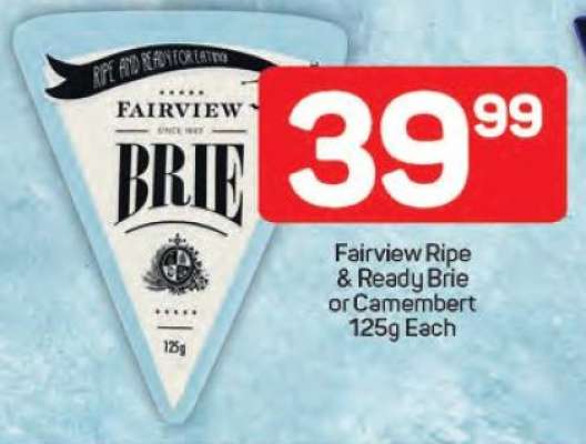 Fairview Ripe & Ready Brie or Camembert 125g Each