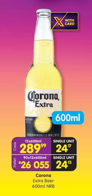 CORONA EXTRA BEER 600ml NRB