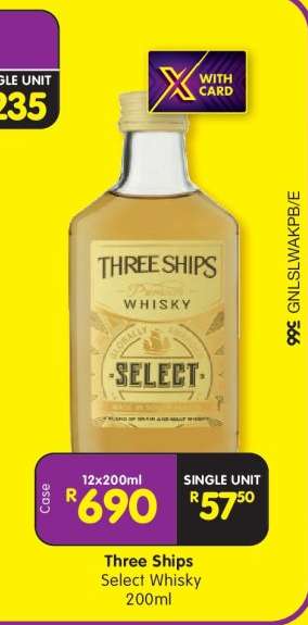 Three Ships Select Whisky 200ml