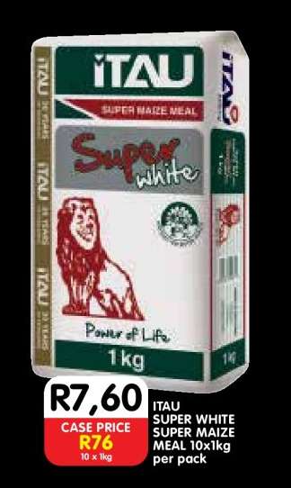 ITAU SUPER WHITE SUPER MAIZE MEAL 10x1kg