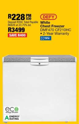 Defy White Chest Freezer