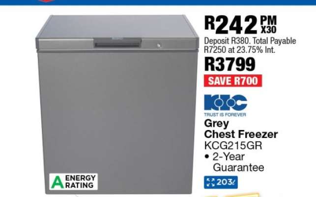 Grey Chest Freezer