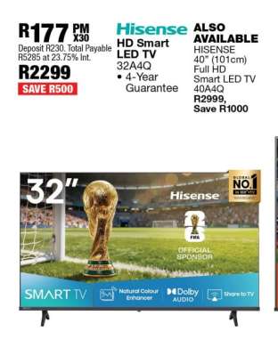 Hisense HD Smart LED TV 32A4Q