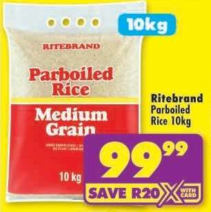 Ritebrand Parboiled Rice 10kg