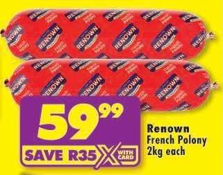 RENOWN FRENCH POLONY