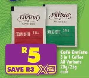 Café Enrista 3 in 1 Coffee All Variants