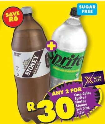 Coca-Cola/Sprite/Fanta/Stoney Soft Drink 2,25ℓ