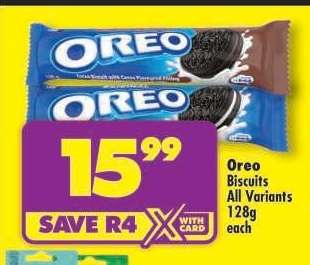 Oreo Biscuits All Variants 128g