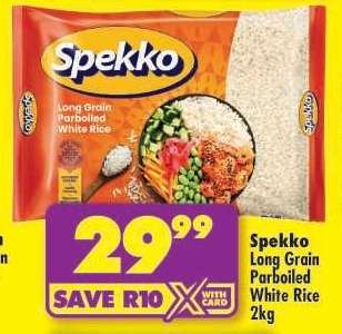 Spekko Long Grain Parboiled White Rice 2kg