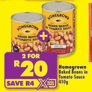 Homegrown Baked Beans in Tomato Sauce 410g