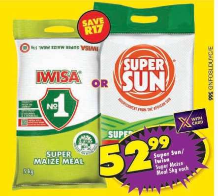 SUPER SUN/ IWISA SUPER MAIZE MEAL 5kg