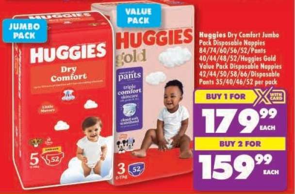 Huggies Dry Comfort Jumbo Pack Disposable Nappies