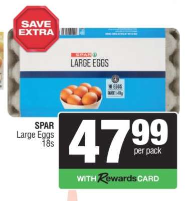 SPAR Large Eggs 18s
